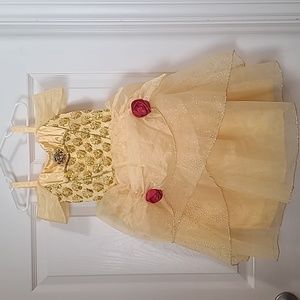 DISNEY BELLE COSTUME (SIZE C4) AND SHOES (SIZE C9/10)